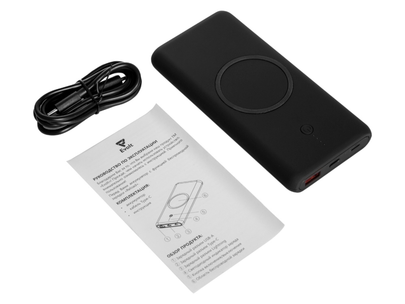 Внешний беспроводной аккумулятор c QC/PD Reload, 10000 mAh (Изображение 6)