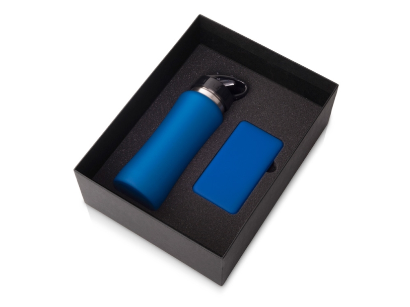 Подарочный набор COLOR IT с бутылкой для воды и повербанком, 10000 mAh (синий) 10000 mAh (Изображение 1)