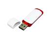 USB 3.0- флешка на 64 Гб с цветными вставками (белый/красный) 64Gb (Изображение 2)