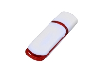 USB 3.0- флешка на 64 Гб с цветными вставками (белый/красный) 64Gb
