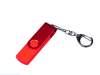 USB 2.0/micro USB/Type-С- флешка на 16 Гб 3-в-1 с поворотным механизмом (красный) 16Gb (Изображение 1)