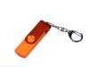 USB 2.0/micro USB/Type-С- флешка на 64 Гб 3-в-1 с поворотным механизмом (оранжевый) 64Gb (Изображение 1)