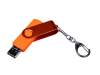 USB 2.0/micro USB/Type-С- флешка на 64 Гб 3-в-1 с поворотным механизмом (оранжевый) 64Gb (Изображение 2)