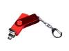 USB 2.0/micro USB/Type-С- флешка на 32 Гб 3-в-1 с поворотным механизмом (красный) 32Gb (Изображение 3)