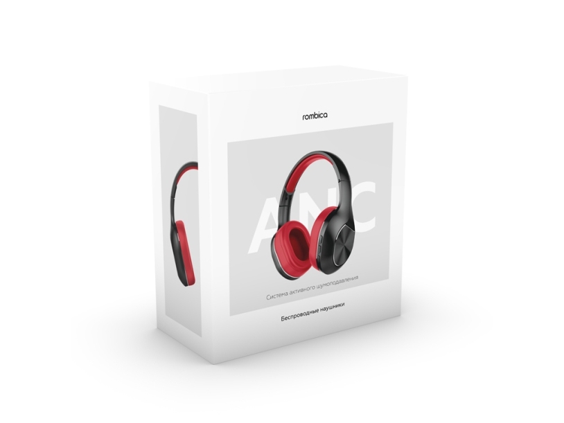 Беспроводные наушники mySound BH-17 ANC (черный/красный)  (Изображение 4)