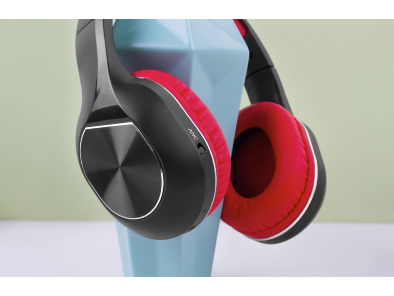 Беспроводные наушники mySound BH-17 ANC (черный/красный)  (Изображение 7)
