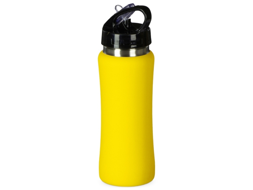 Бутылка для воды Bottle C1, сталь, soft touch, 600 мл (желтый)  (Изображение 1)