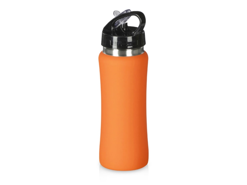 Бутылка для воды Bottle C1, soft touch, 600 мл (оранжевый)  (Изображение 1)
