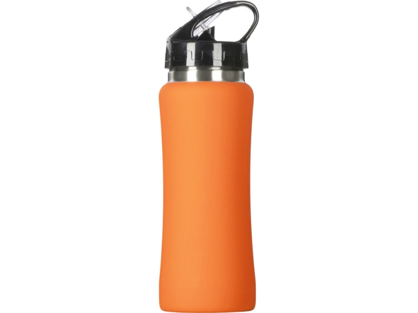 Бутылка для воды Bottle C1, soft touch, 600 мл (оранжевый)  (Изображение 4)