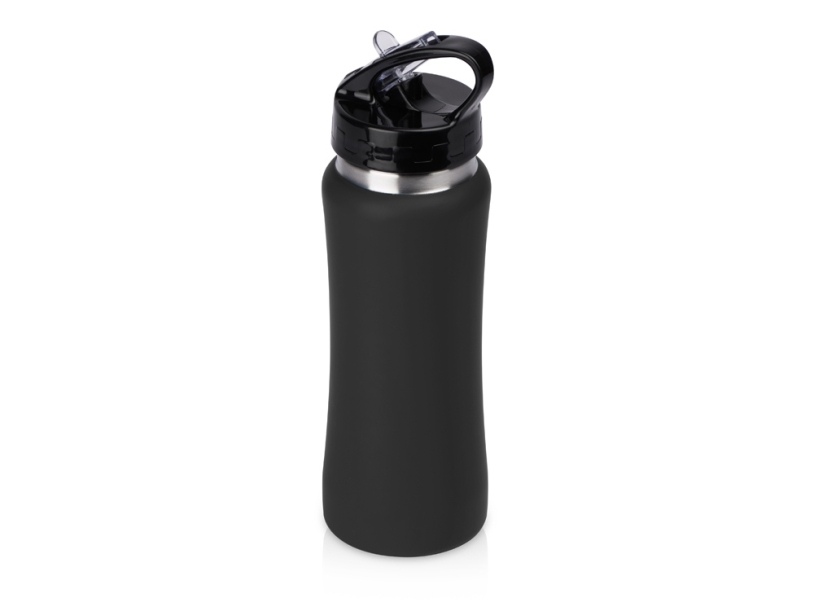Бутылка для воды Bottle C1, soft touch, 600 мл (черный)  (Изображение 1)