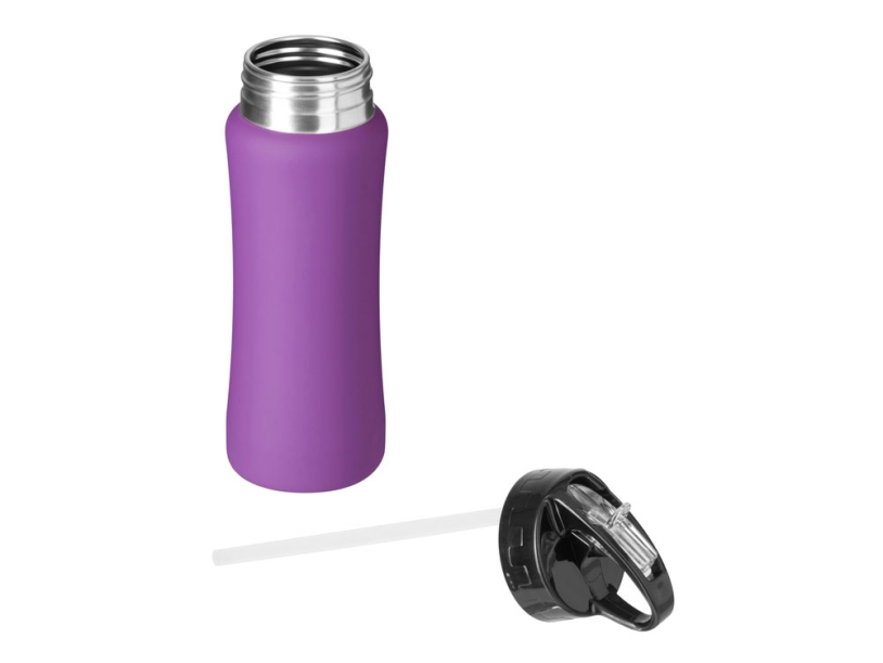 Бутылка для воды Bottle C1, сталь, soft touch, 600 мл (фиолетовый)  (Изображение 2)