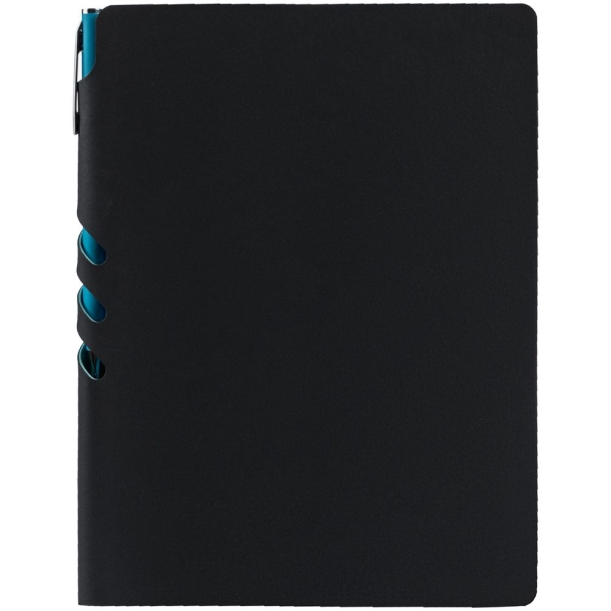 Ежедневник Flexpen Black, недатированный, черный с бирюзовым (Изображение 12)