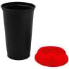 Стакан с крышкой Color Cap Black, черный с красным (Изображение 2)