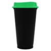 Стакан с крышкой Color Cap Black, черный с зеленым (Изображение 1)