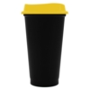 Стакан с крышкой Color Cap Black, черный с желтым (Изображение 1)