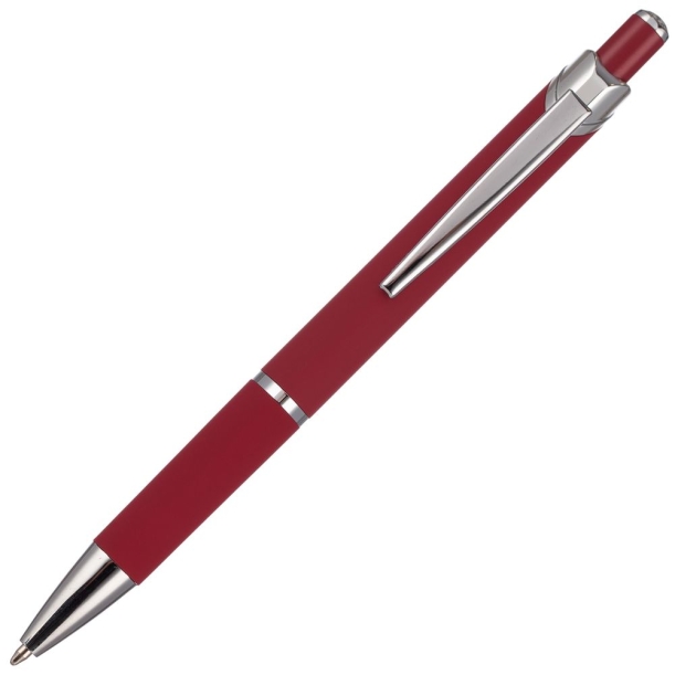Ручка шариковая Chromos Soft Touch, красная (Изображение 2)