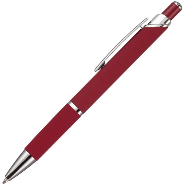 Ручка шариковая Chromos Soft Touch, красная (Изображение 3)