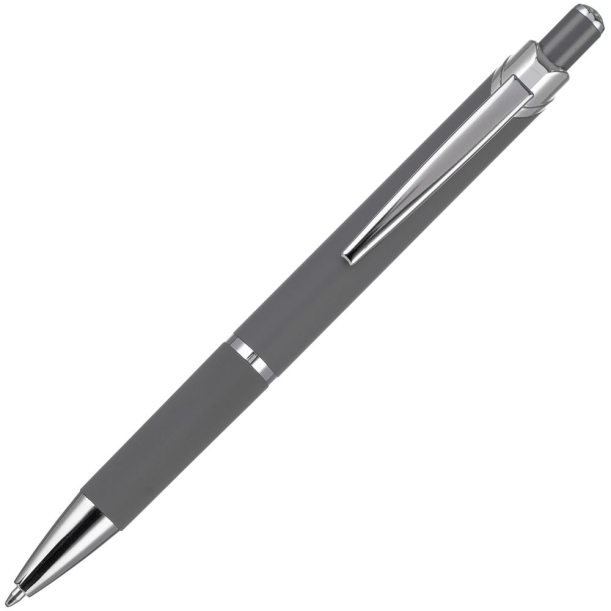 Ручка шариковая Chromos Soft Touch, серая (Изображение 3)