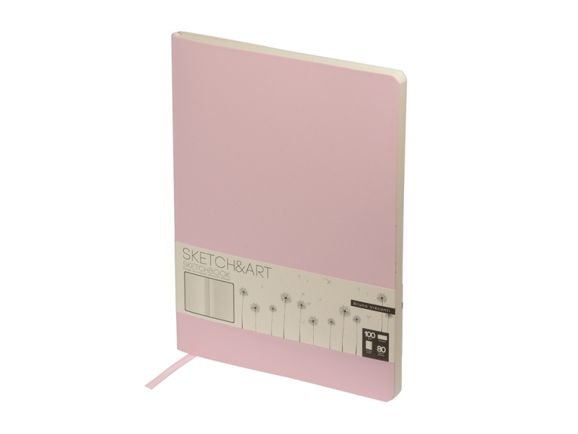 Скетчбук B5 Sketch &amp; Art 100 г/м2, soft-touch (розовый)  (Изображение 1)