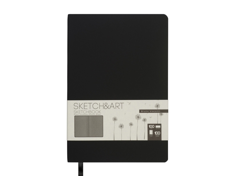 Скетчбук А5 Sketch &amp; Art 100 г/м2, soft-touch (черный)  (Изображение 2)