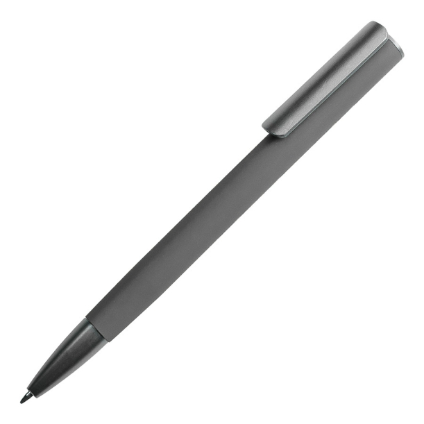 Ручка шариковая ELEGANCE с покрытием soft touch, серый/темно-серый, металл, пластик (Изображение 1)