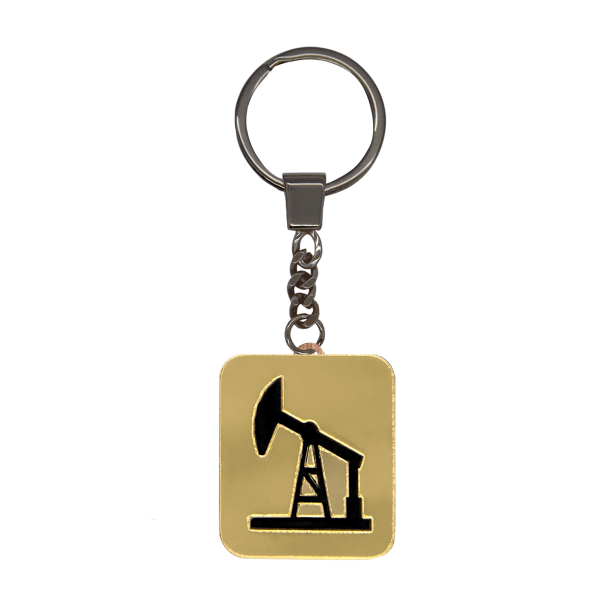 Брелок Нефтяная вышка (золотой с черным) (Изображение 1)