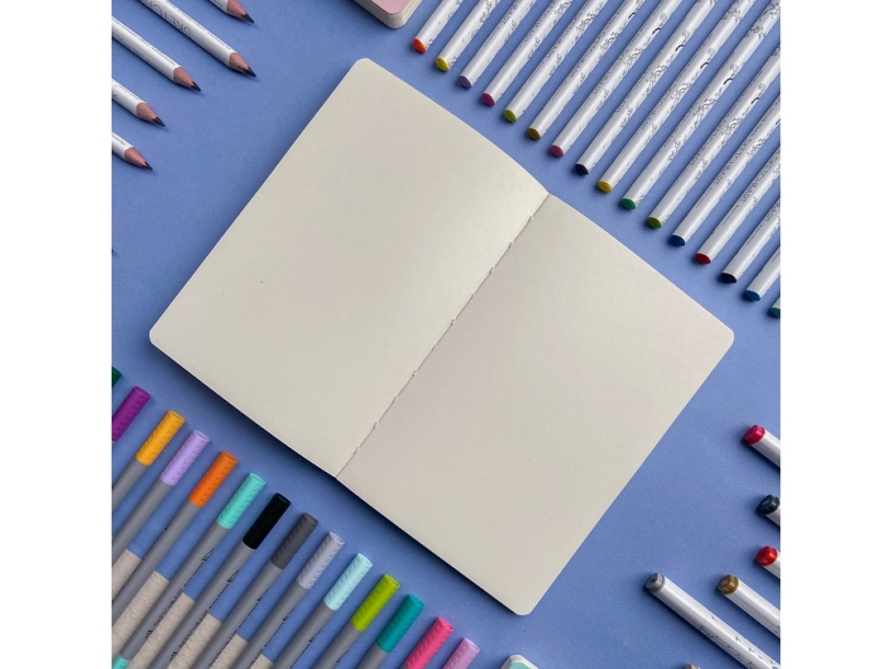 Скетчбук А5 Sketch &amp; Art 100 г/м2, soft-touch (зеленый)  (Изображение 5)