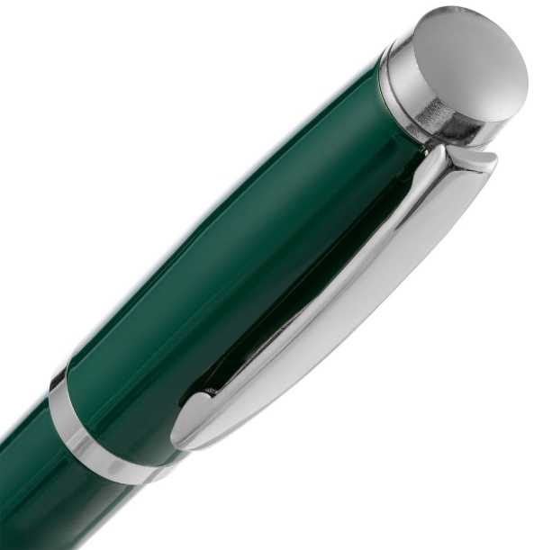 Ручка шариковая Letra Chrome, глянцевая, темно-зеленая (Изображение 4)