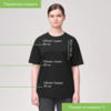 Футболка унисекс KRIS, 100% хлопок, 150 гр., черная, размер S (Изображение 6)