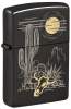 Зажигалка ZIPPO Western с покрытием High Polish Black, латунь/сталь, черная, глянцевая, 38x13x57 мм (Изображение 1)
