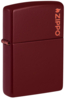 Зажигалка ZIPPO Logo с покрытием Merlot, латунь/сталь, бордовая, глянцевая, 38x13x57 мм (Изображение 1)