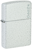 Зажигалка ZIPPO Logo с покрытием Glacier, латунь/сталь, белая, матовая, 38x13x57 мм