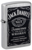 Зажигалка ZIPPO Jack Daniels® с покрытием Street Chrome, латунь/сталь, серебристая, 38x13x57мм (Изображение 1)