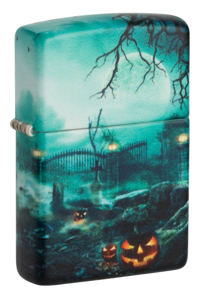 Зажигалка ZIPPO Graveyard с покрытием 540 Matte, латунь/сталь, разноцветная, 38x13x57 мм (Изображение 1)