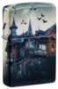 Зажигалка ZIPPO Horror House с покрытием 540 Matte, латунь/сталь, белая, 38x13x57 мм (Изображение 1)