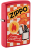 Зажигалка ZIPPO Retro Design с покрытием Red Matte, латунь/сталь, красная, матовая, 38x13x57 мм (Изображение 1)