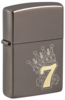 Зажигалка ZIPPO Lucky 7 Design с покрытием Black Ice®, латунь/сталь, черная, 38x13x57 мм (Изображение 1)