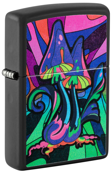 Зажигалка ZIPPO Counter Culture с покрытием Black Light, латунь/сталь, черная,матовая 38x13x57 мм (Изображение 1)