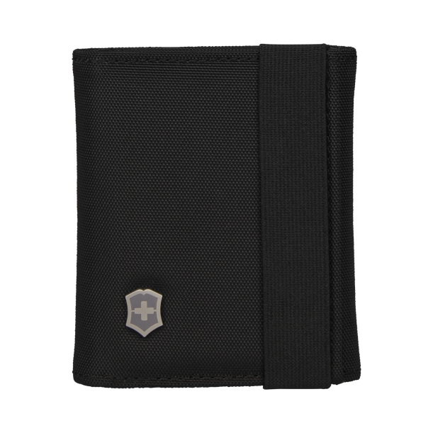Бумажник VICTORINOX TA 5.0 Tri-Fold Wallet с RFID защитой, чёрный, нейлон, 9x3x10 см (Изображение 1)