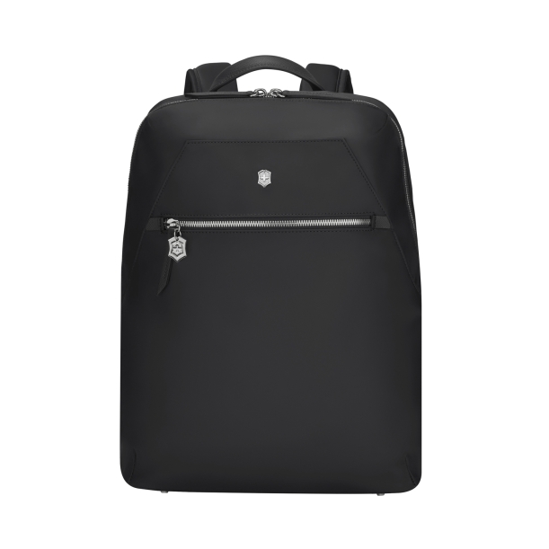 Рюкзак VICTORINOX Victoria Signature Compact Backpack, черный, нейлон/кожа, 30x16x38 см (Изображение 1)