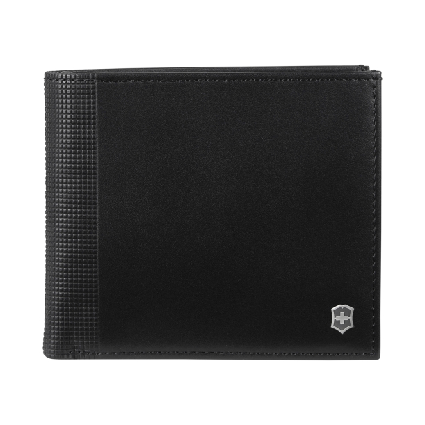 Портмоне VICTORINOX Altius Alox с защитой от сканирования RFID, чёрное, натуральная кожа, 10x2x11 см (Изображение 1)
