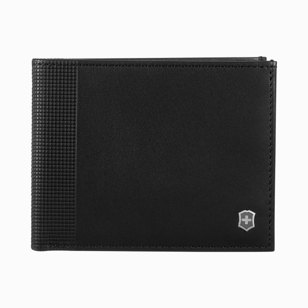 Портмоне VICTORINOX Altius Alox с защитой от сканирования RFID, чёрное, натуральная кожа, 9x1x11 см (Изображение 1)