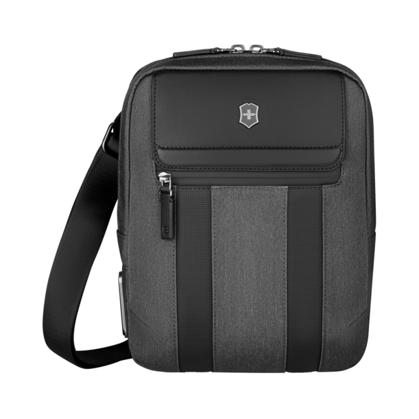Сумка через плечо VICTORINOX Architecture Urban 2 Crossbody Bag,серый, полиэстер/кожа, 9x22x28 см,6л (Изображение 1)