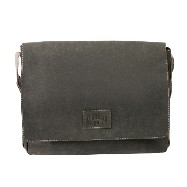 Сумка KLONDIKE Native, натуральная кожа в черном цвете, 39 х 10 х 31 см (Изображение 1)