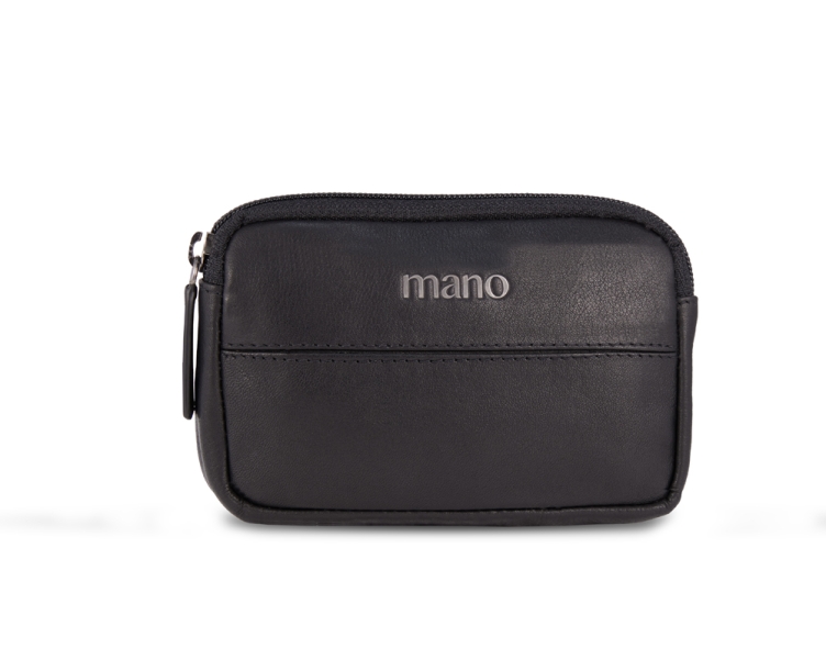 Ключница Mano "Don Romeo", с RFID защитой, натуральная кожа в чёрном цвете, 11 х 2 х 7 см (Изображение 1)