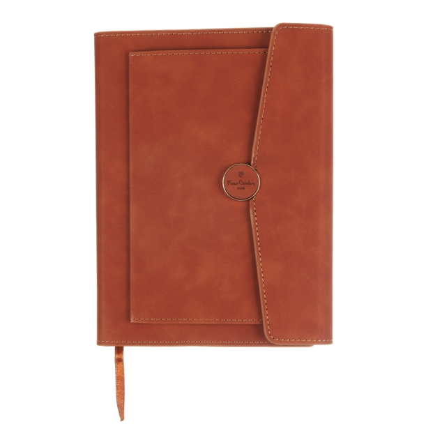 Записная книжка Pierre Cardin коричневая, 16 х 22 см (Изображение 1)