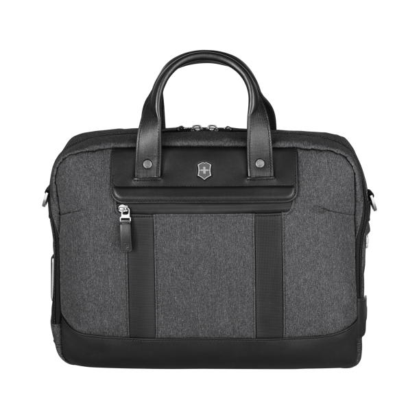 Портфель VICTORINOX Architecture Urban 2 Briefcase 15'', серый, полиэстер/кожа, 42x13x31 см, 16 л (Изображение 1)
