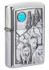 Зажигалка ZIPPO Wolf Design с покрытием Brushed Chrome, латунь/сталь, серебристая, 38x13x57 мм (Изображение 1)