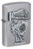 Зажигалка ZIPPO Dead Mans Hand с покрытием Street Chrome, латунь/сталь, серебристая, 38x13x57 мм (Изображение 1)