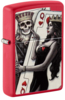 Зажигалка ZIPPO Skull King Queen Beauty с покрытием Red Matte, латунь/сталь, красная, 38x13x57 мм (Изображение 1)